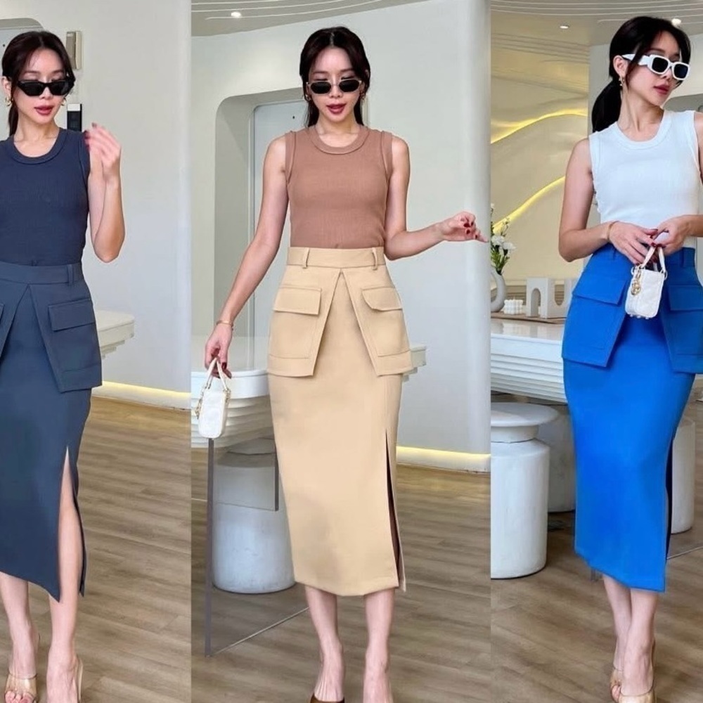 Modern Midi Skirt Size S